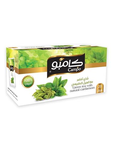CAMPO Green tea with
natural cardamom(20X2gr)x20