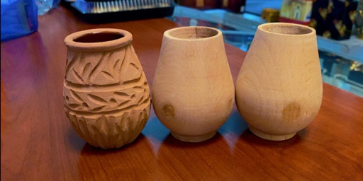 [as 031] MATTA POT WOODEN NEW ALMINIUM